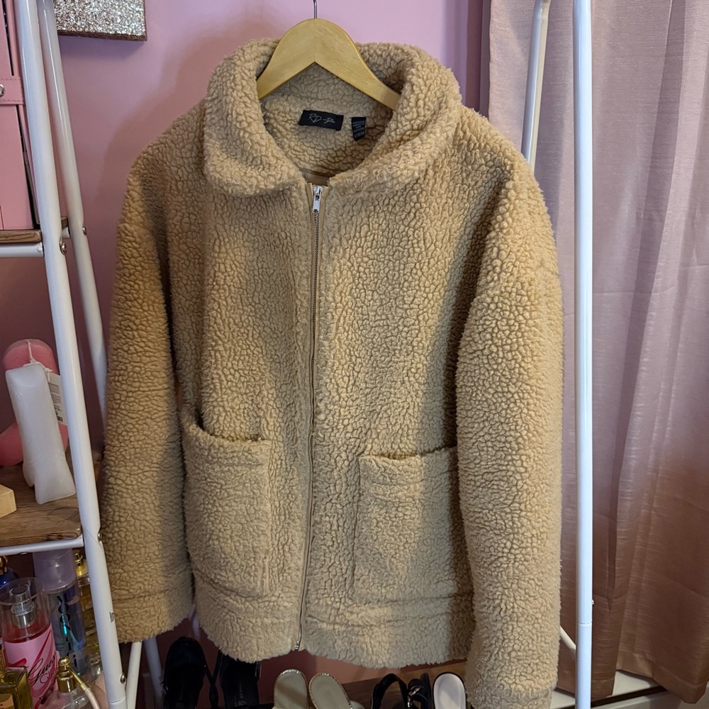 Cozy Tan Sherpa Jacket